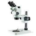 5-55x big field zoom trinocular stereo microscope